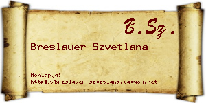 Breslauer Szvetlana névjegykártya